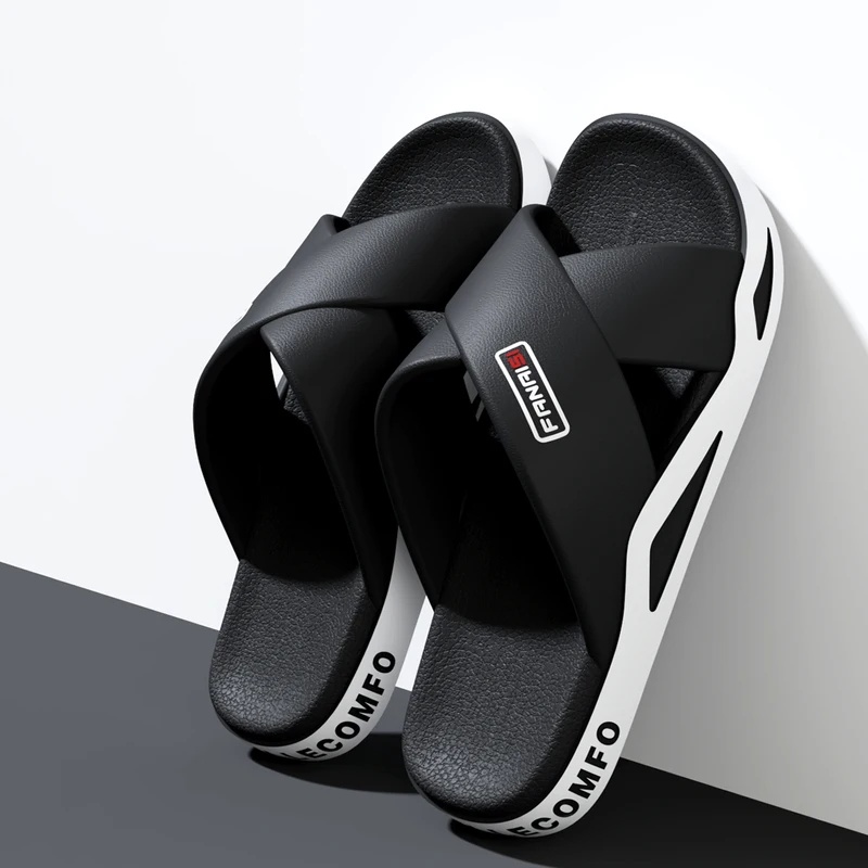 Street Fashion Walk - ZUOFU Men Cross Strap Open Toe