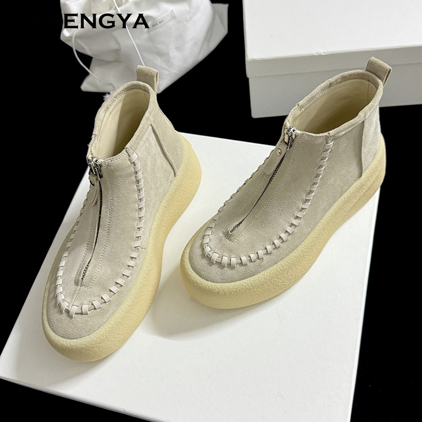 Street Fashion Kids - 2025 Winter Suede Leather Platform Boots
