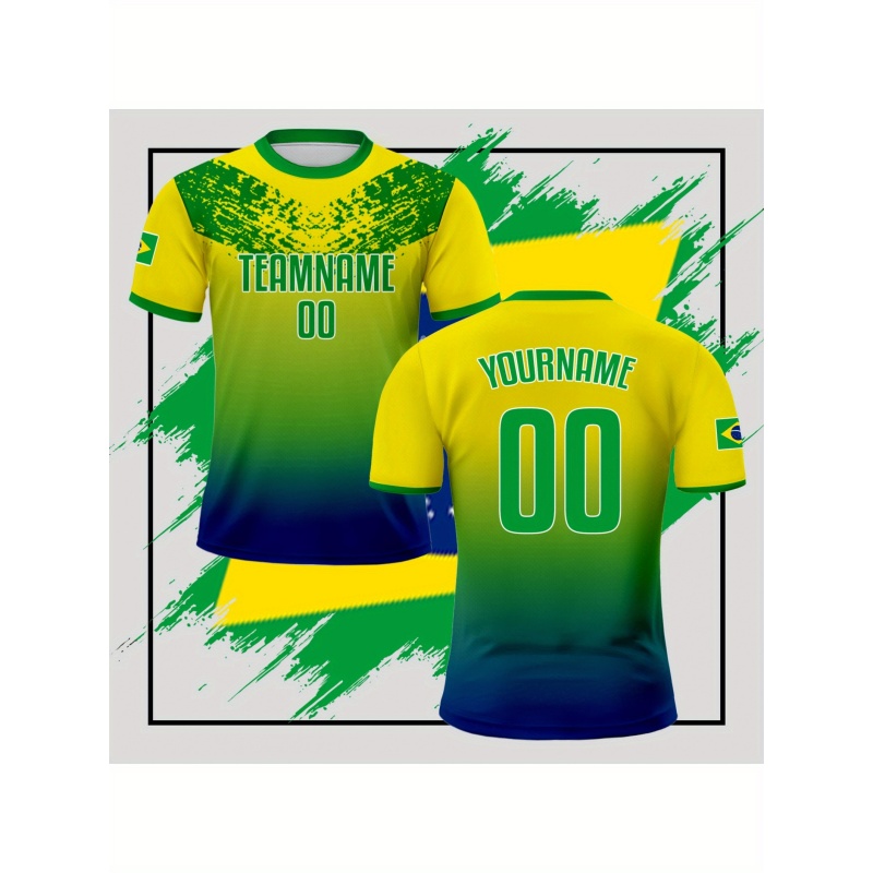 3D Printed Brazil Sports T-Shi - đánh giá và giá Street Fashion Brazil