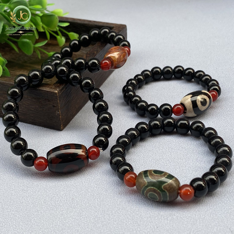 Three-Eyed Dzi Bead Agate Brac - đánh giá và giá Street Fashion Vendors