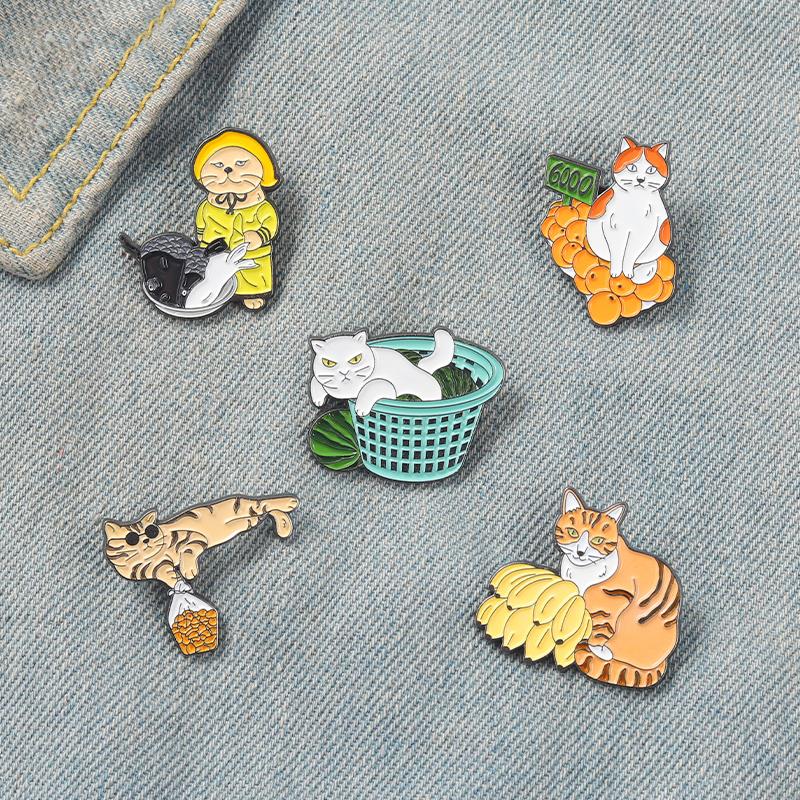 Funny Street Stall Cats Enamel - đánh giá và giá Street Fashion Vendors