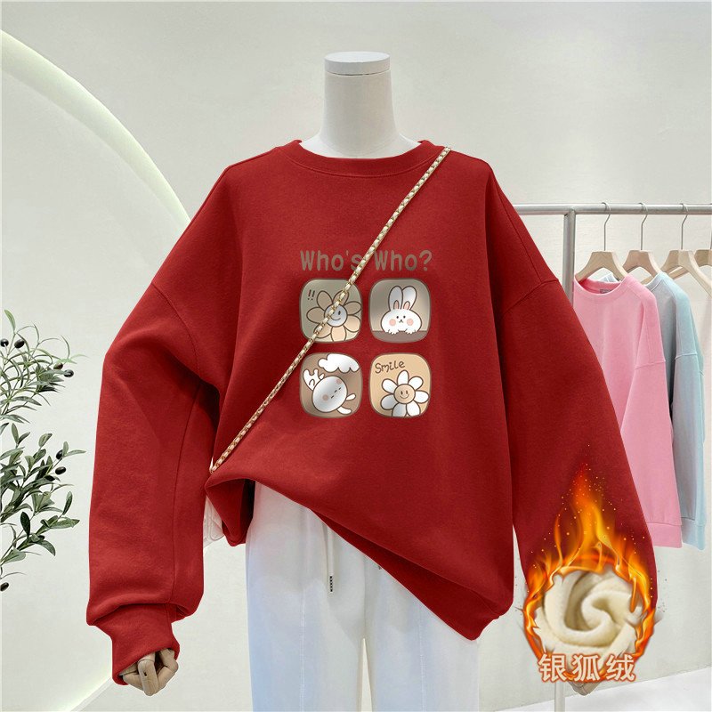 Women Lazy Style Crew Neck Swe - đánh giá và giá Oversized Crewneck Fleece