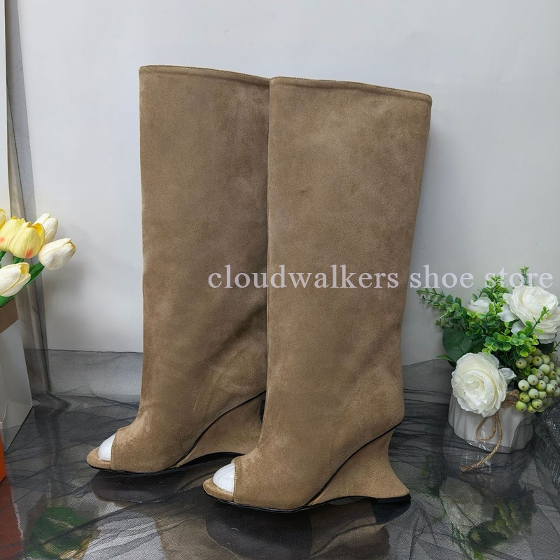 New Peep Toe Suede Strange Hee - đánh giá và giá Street Fashion Walk
