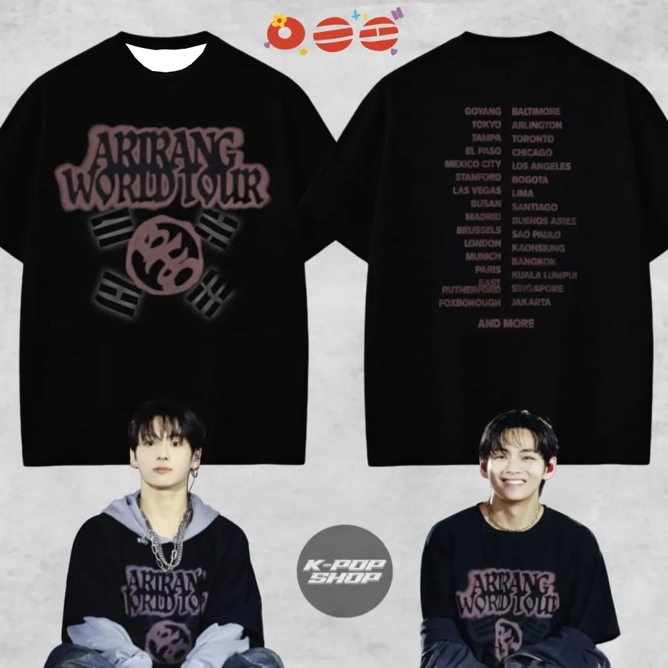 Kpop Fan Black Short‑Sleeve T‑ - đánh giá và giá Street Fashion Logo