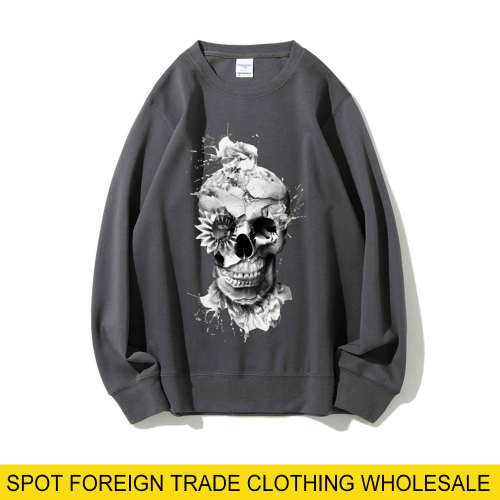 Skull Print Oversized Sweatshi - đánh giá và giá Oversized Crewneck Fleece