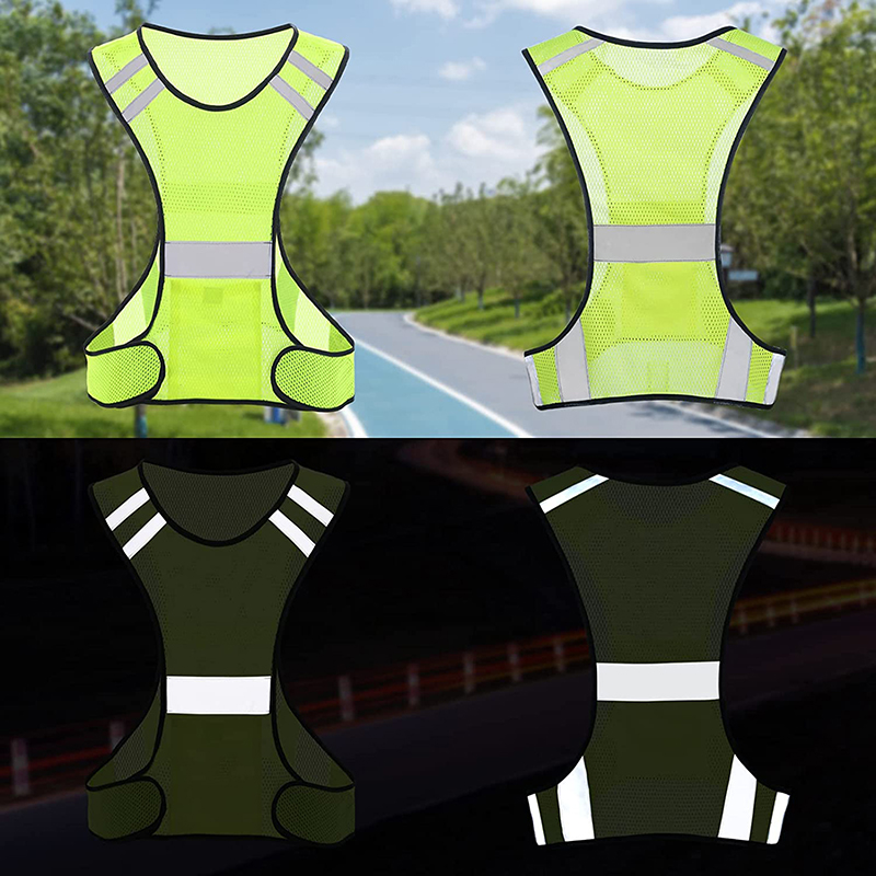 Visibility Fluorescent Mesh Re - đánh giá và giá Reflective Jacket Running