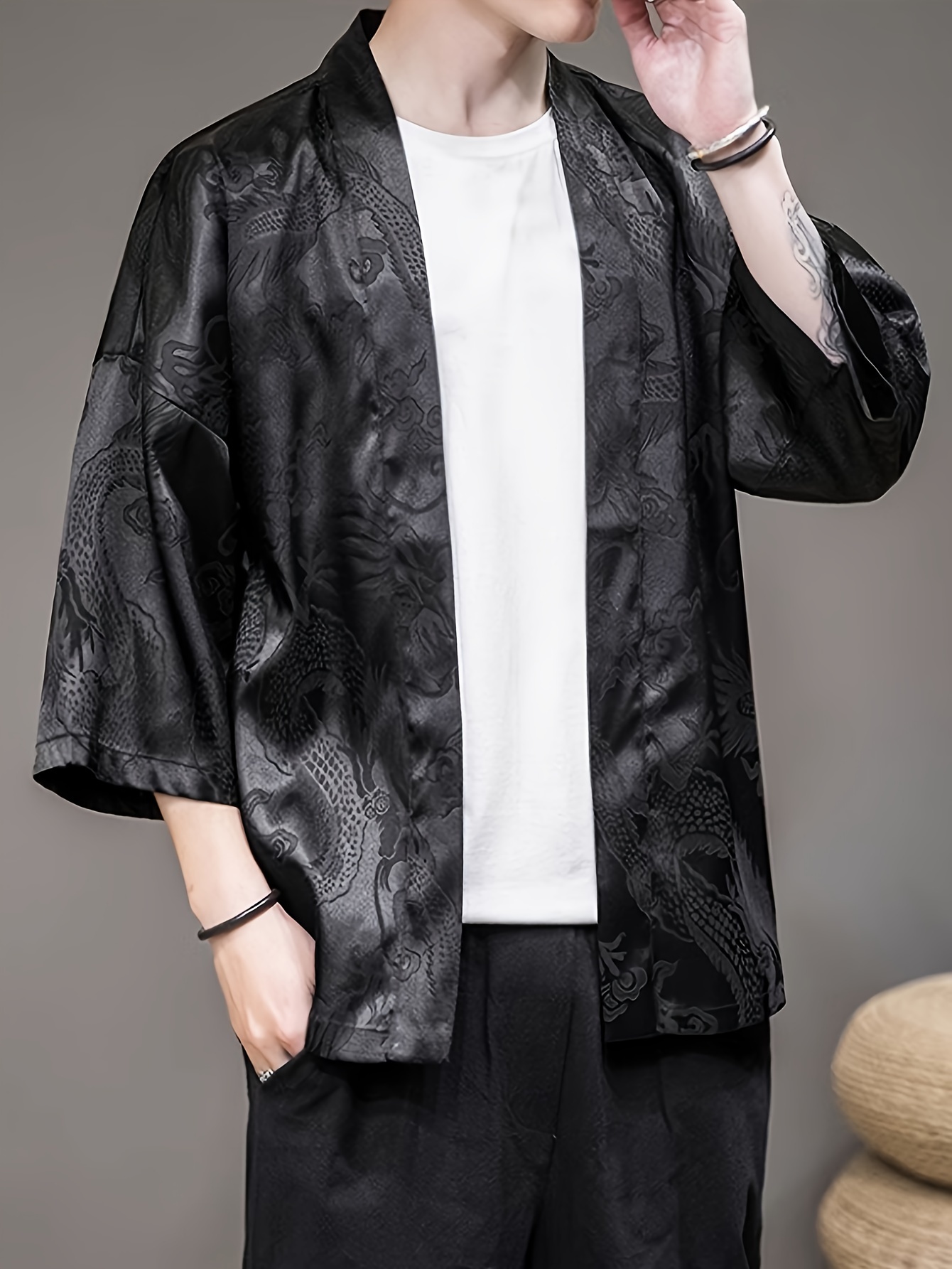 2026 Summer Men's Kimono 3D Pr - đánh giá và giá Street Fashion Designer