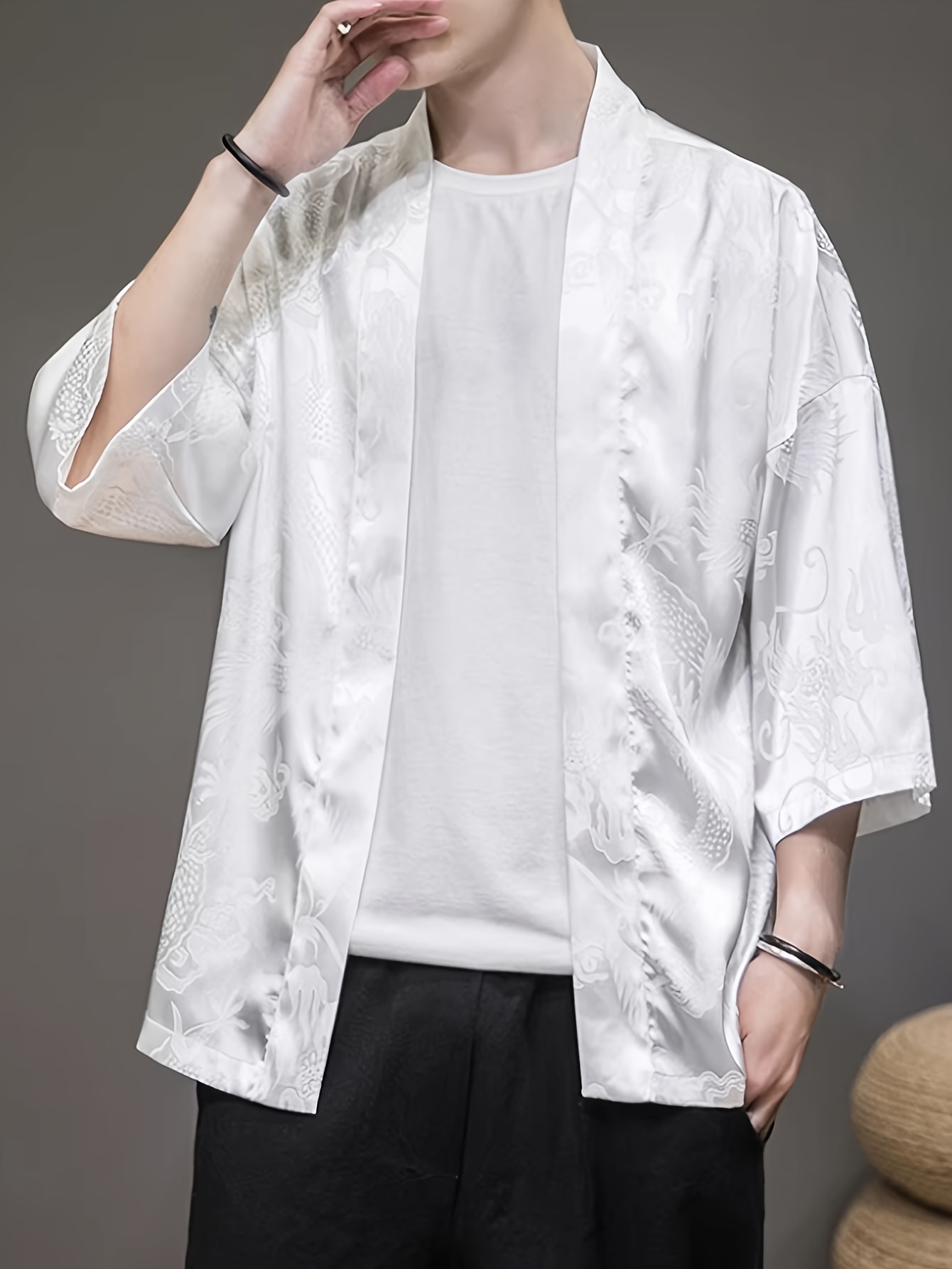 2026 Summer Men's Kimono 3D Pr - đánh giá và giá Street Fashion Designer