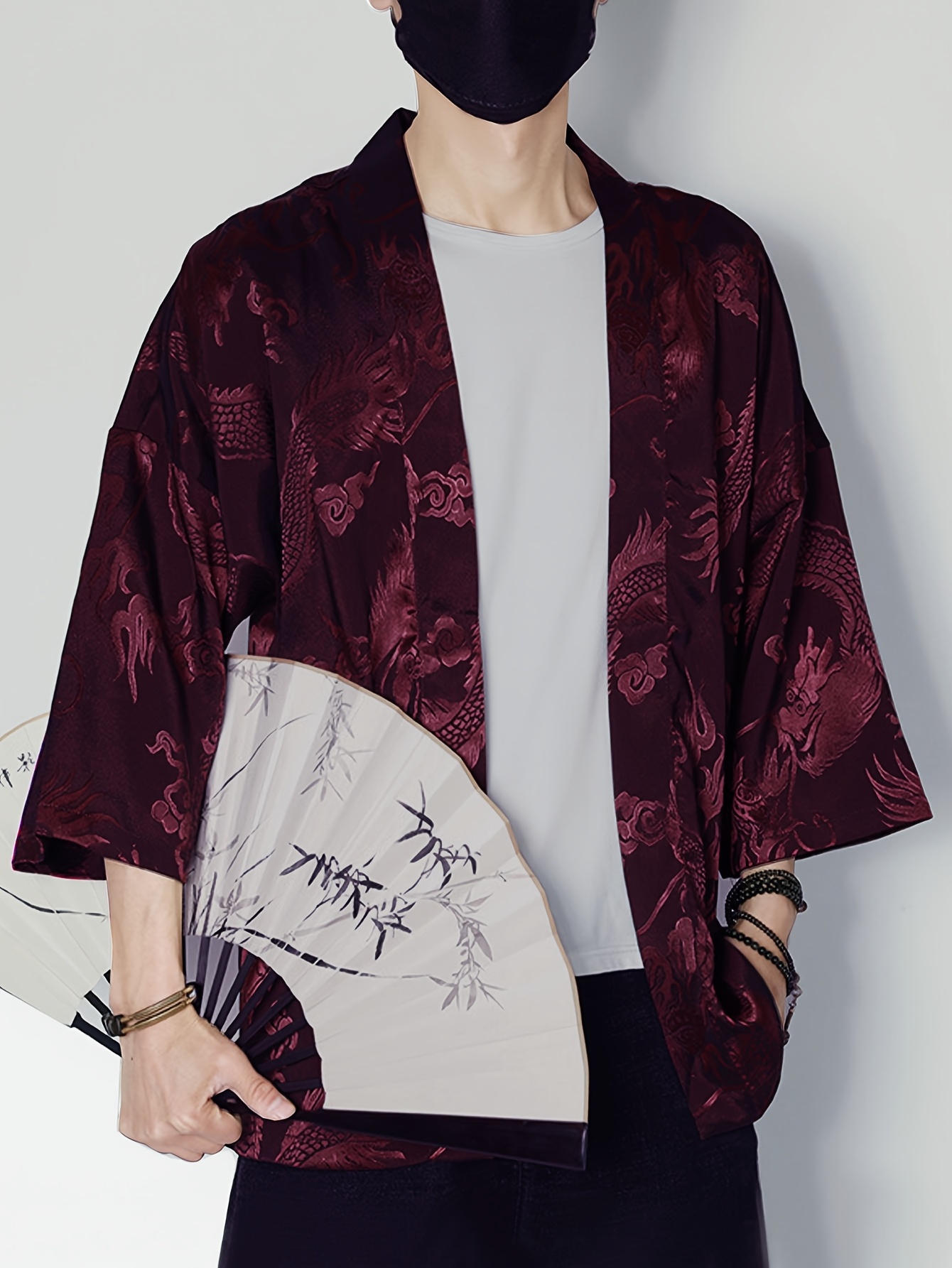 2026 Summer Men's Kimono 3D Pr - đánh giá và giá Street Fashion Designer