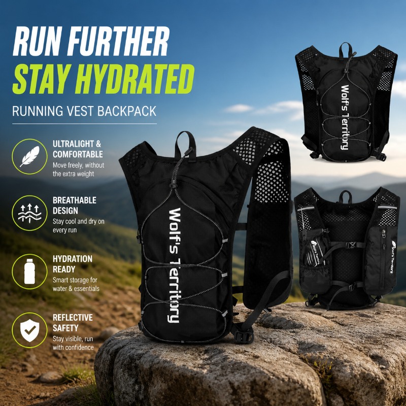 Running Vest Backpack Marathon - đánh giá và giá Reflective Jacket Running