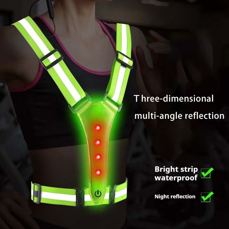 LED Running Vest Reflective Gl - đánh giá và giá Reflective Jacket Running