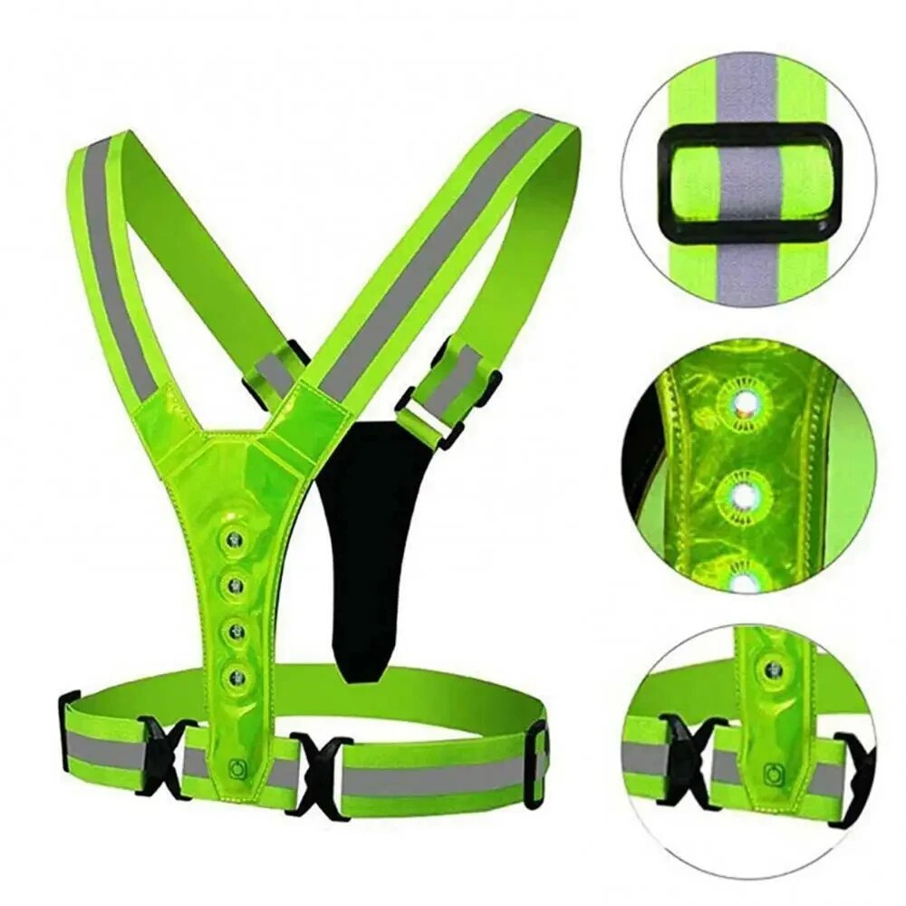 LED Running Vest Reflective Gl - đánh giá và giá Reflective Jacket Running