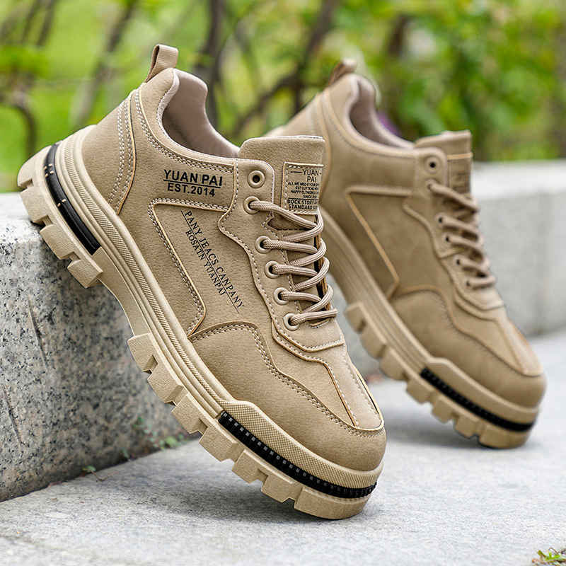 Men's Thick Sole Work Boots No - đánh giá và giá Street Fashion Walk