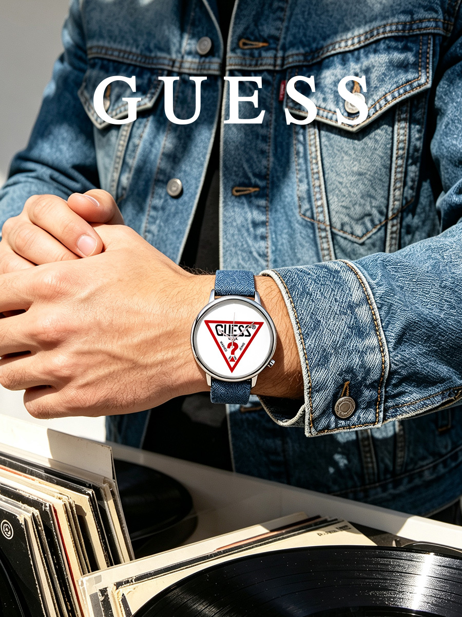 Guess Unisex Watch Blue Denim  - đánh giá và giá Street Fashion Logo