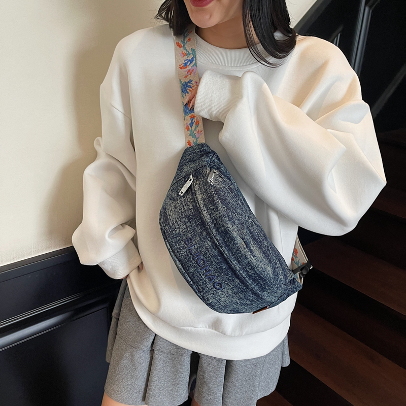 Denim Blue Chest Bags For Wome - đánh giá và giá Street Fashion Trends 2025
